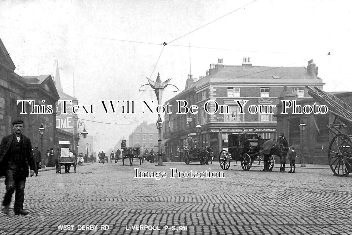 LA 7572 - West Derby Road, Liverpool, Lancashire c1905