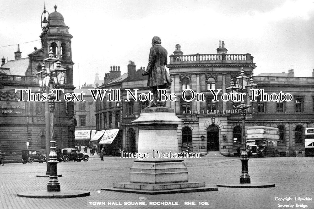 LA 7683 - Town Hall & Square, Rochdale, Lancashire