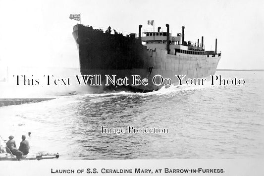 LA 7714 - Launch Of SS Geraldine Mary, Barrow In Furness, Lancashire