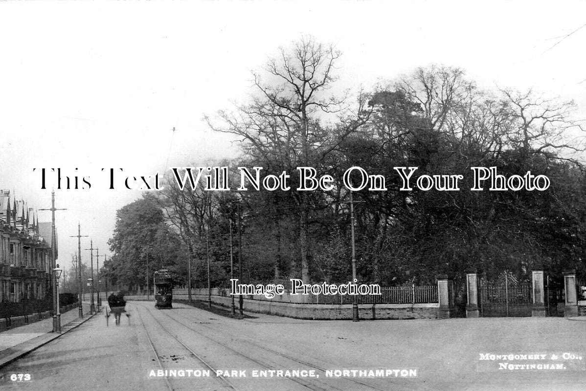 NH 2195 - Abington Park Entrance, Northampton, Northamptonshire c1917