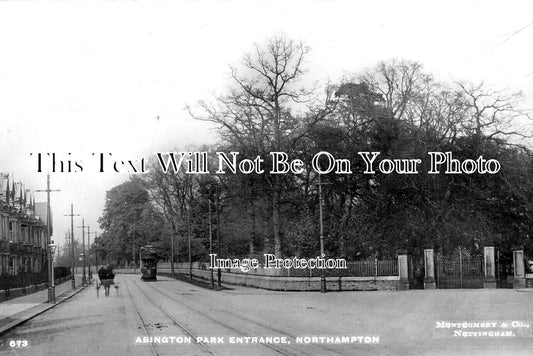 NH 2195 - Abington Park Entrance, Northampton, Northamptonshire c1917