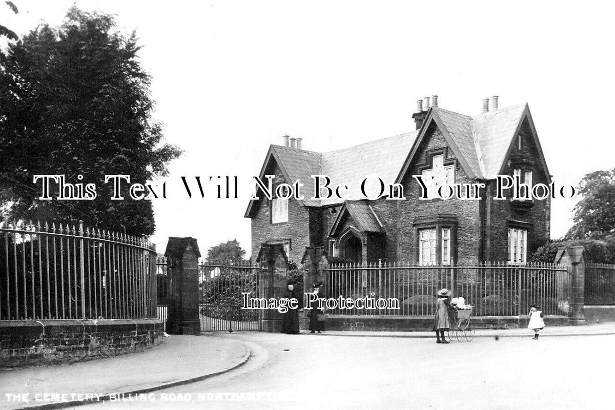 NH 2218 - Billing Road Cemetery, Northampton c1910