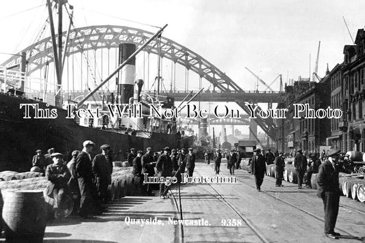 NO 3176 - Quayside, Newcastle, Northumberland c1930