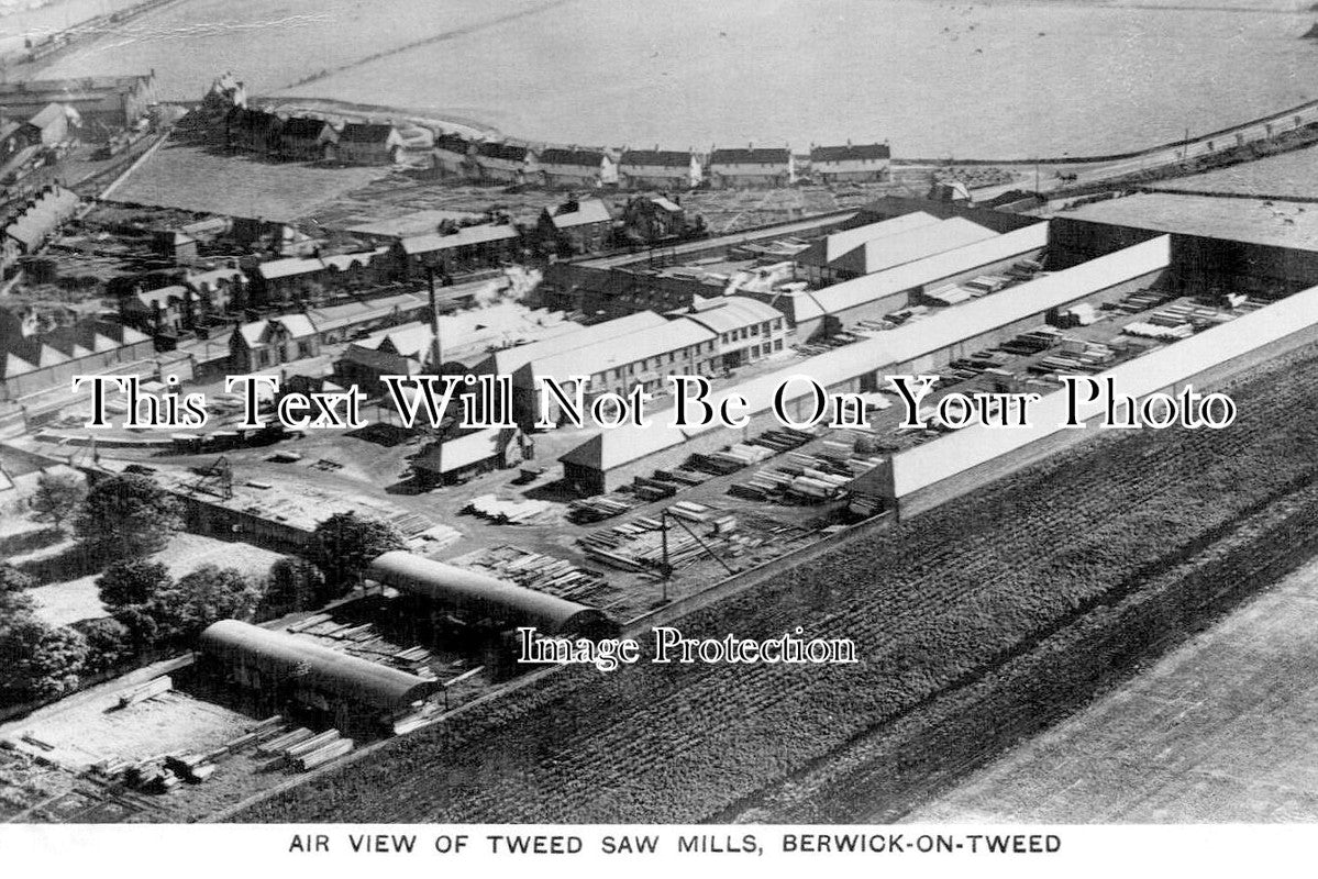 NO 3217 - Aerial View Of Tweed Saw Mills, Berwick On Tweed