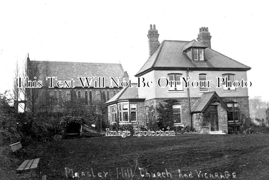 NT 1975 - Pleasley Hill Church & Vicarage, Nottinghamshire c1909