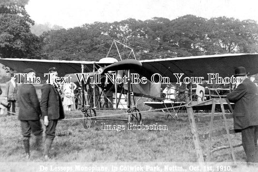 NT 1987 - Aviator De Lesseps Monoplane, Colwick Park, Nottingham, c1910