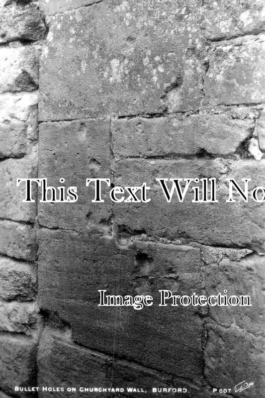 OX 1995 - Bullet Holes On Churchward Wall, Burford, Oxfordshire