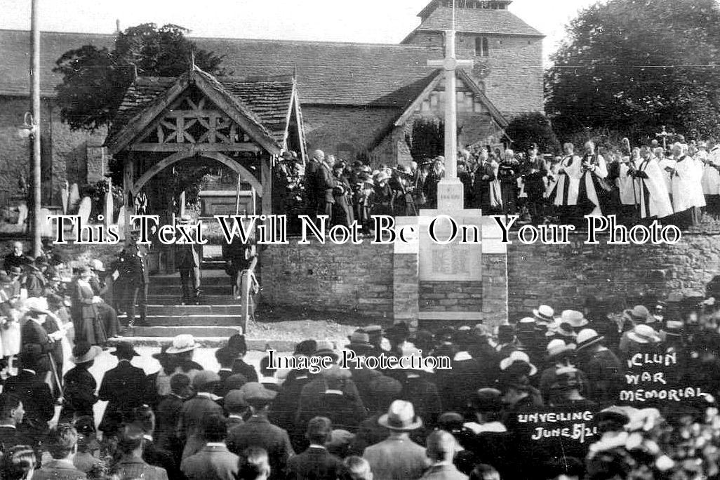 SH 1138 - Unveiling Clun War Memorial, Shropshire