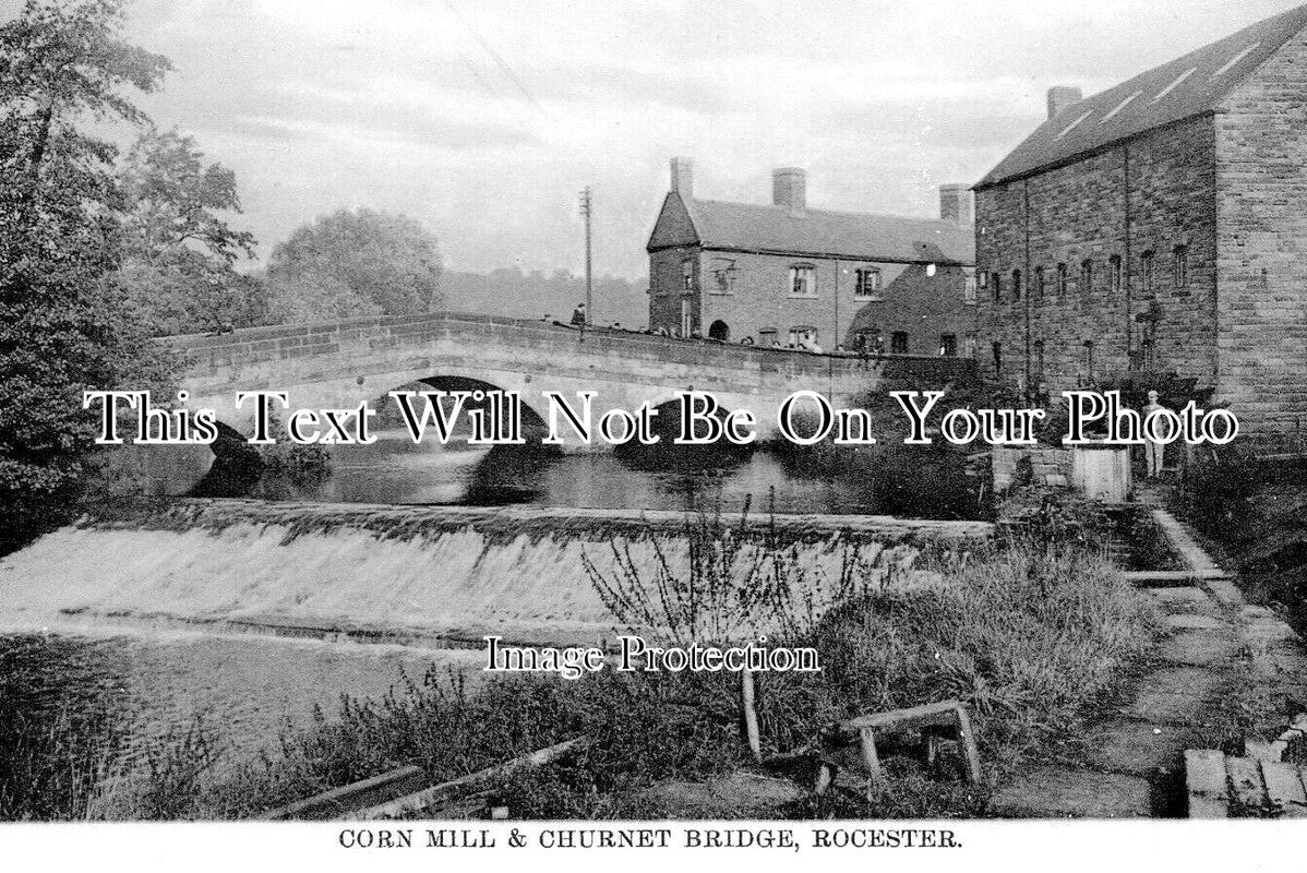 ST 1978 - Corn Mill & Churnet Bridge, Rocester, Staffordshire