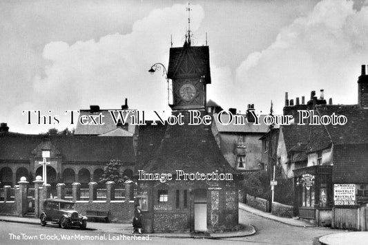 SU 3927 - The Town Clock, War Memorial, Leatherhead, Surrey