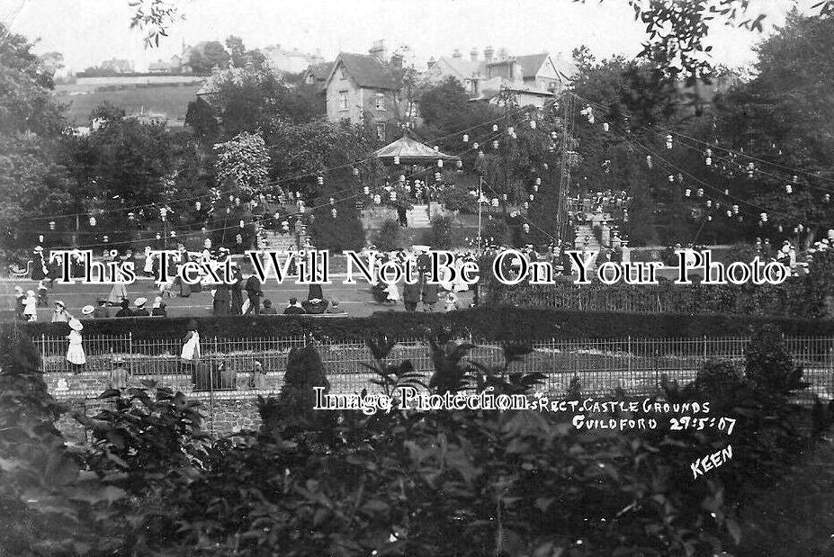 SU 3941 - Band Of 2nd Bttn Kings Regiment, Guildford, Surrey 1907