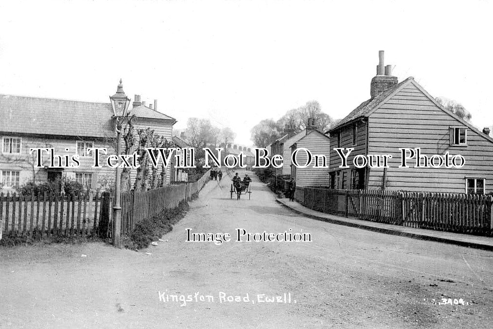 SU 3972 - Kingston Road, Ewell, Surrey c1915