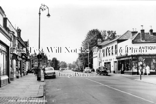 SU 3996 - High Street, Wimbledon, Surrey c1958