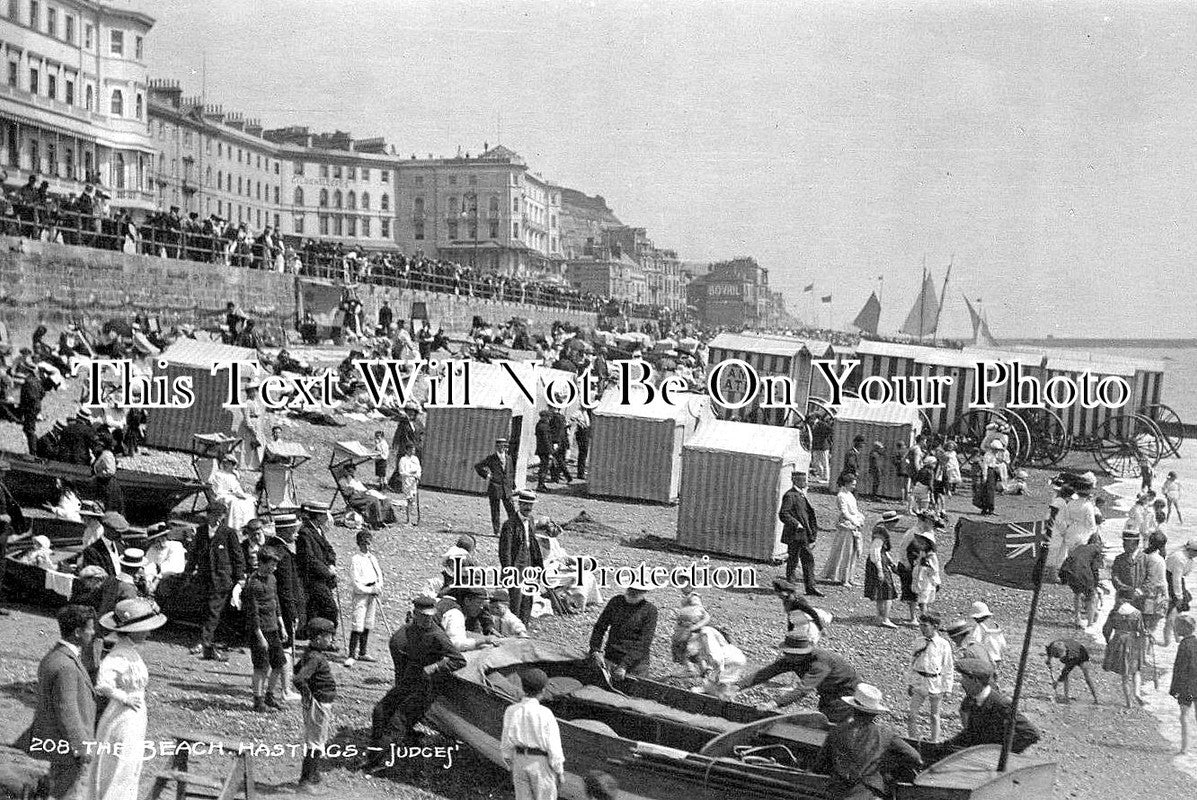 SX 5986 - The Beach At Hastings, Sussex c1920