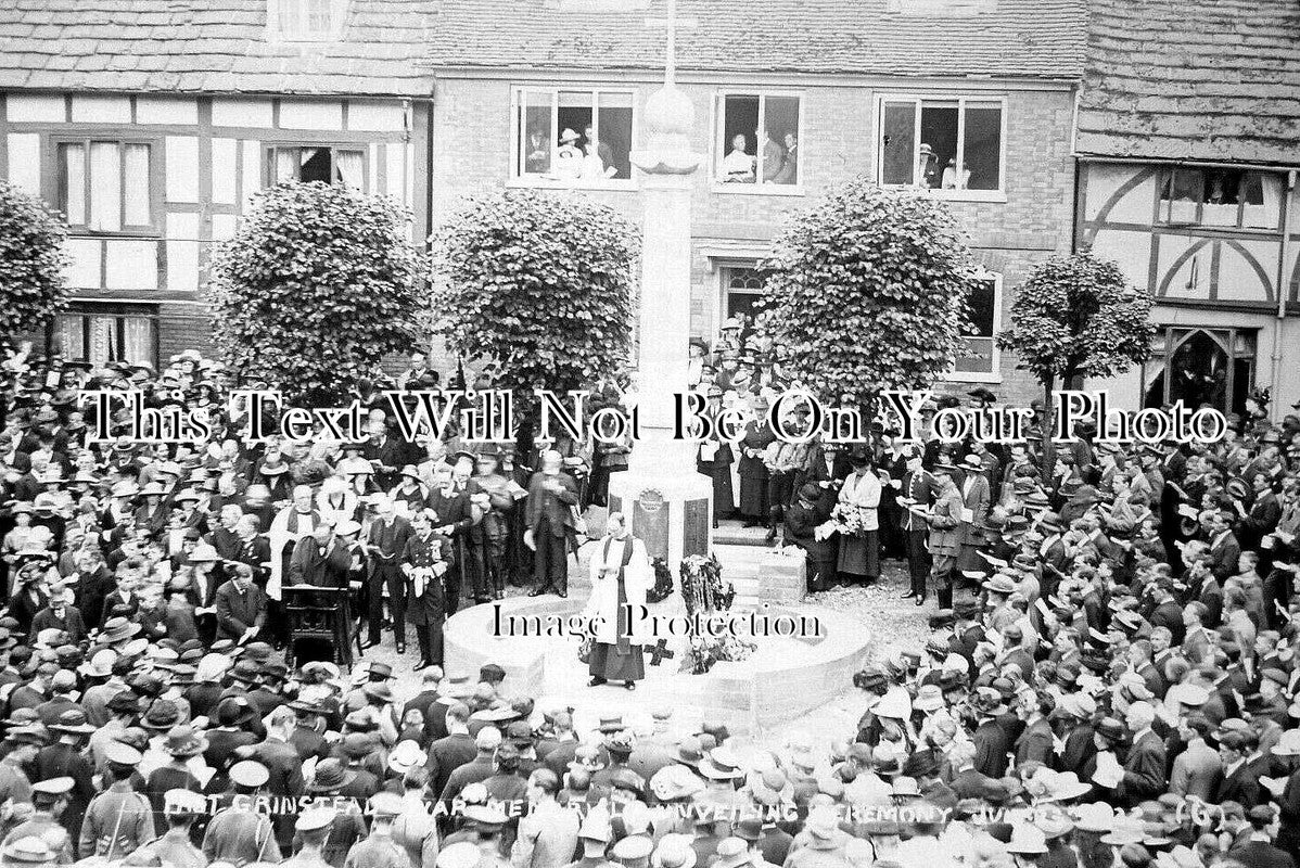 SX 6007 - Unveiling East Grinstead War Memorial, Sussex WW1