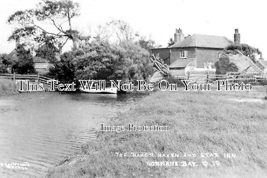 SX 6093 - The River Havem & Star Inn Pub, Normans Bay, Sussex c1920