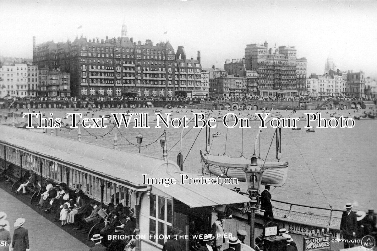 SX 6127 - Brighton From The West Pier, Sussex c1924