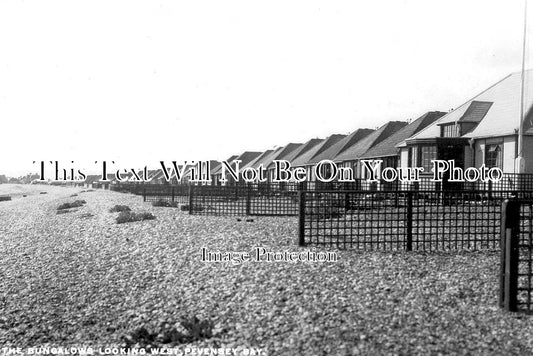 SX 6145 - The Bungalows Looking West, Pevensey Bay, Sussex