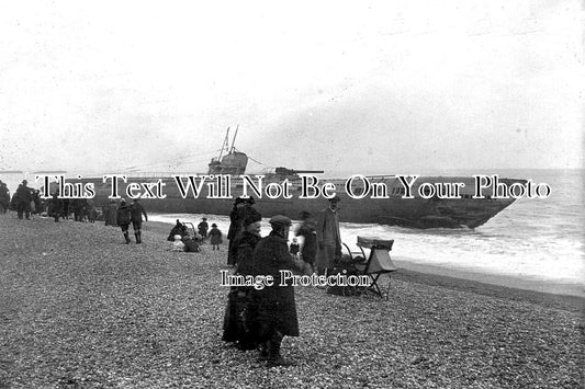 SX 6146 - German Submarine U118 Ashore At Hastings, Sussex 1919 WW1