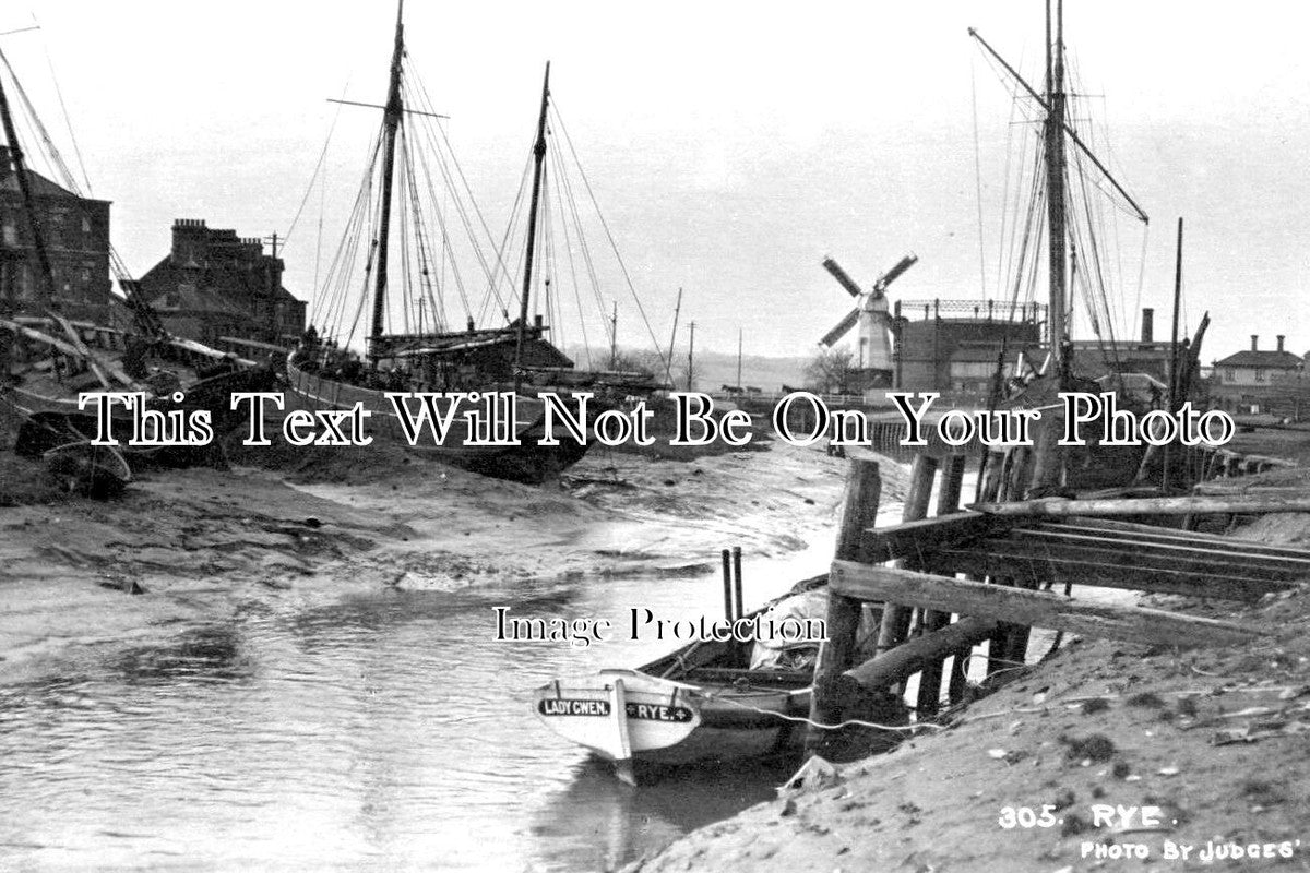 SX 6153 - Rye Harbour & Windmill, Sussex c1919