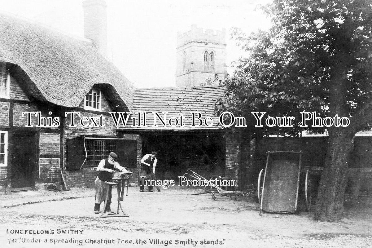 WA 2798 - Longfellows Smithy Blacksmiths, Warwickshire c1905