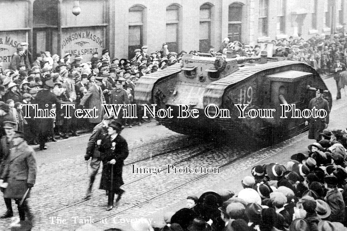 WA 2928 - Tank At Coventry, WW1 Military Tank, Warwickshire