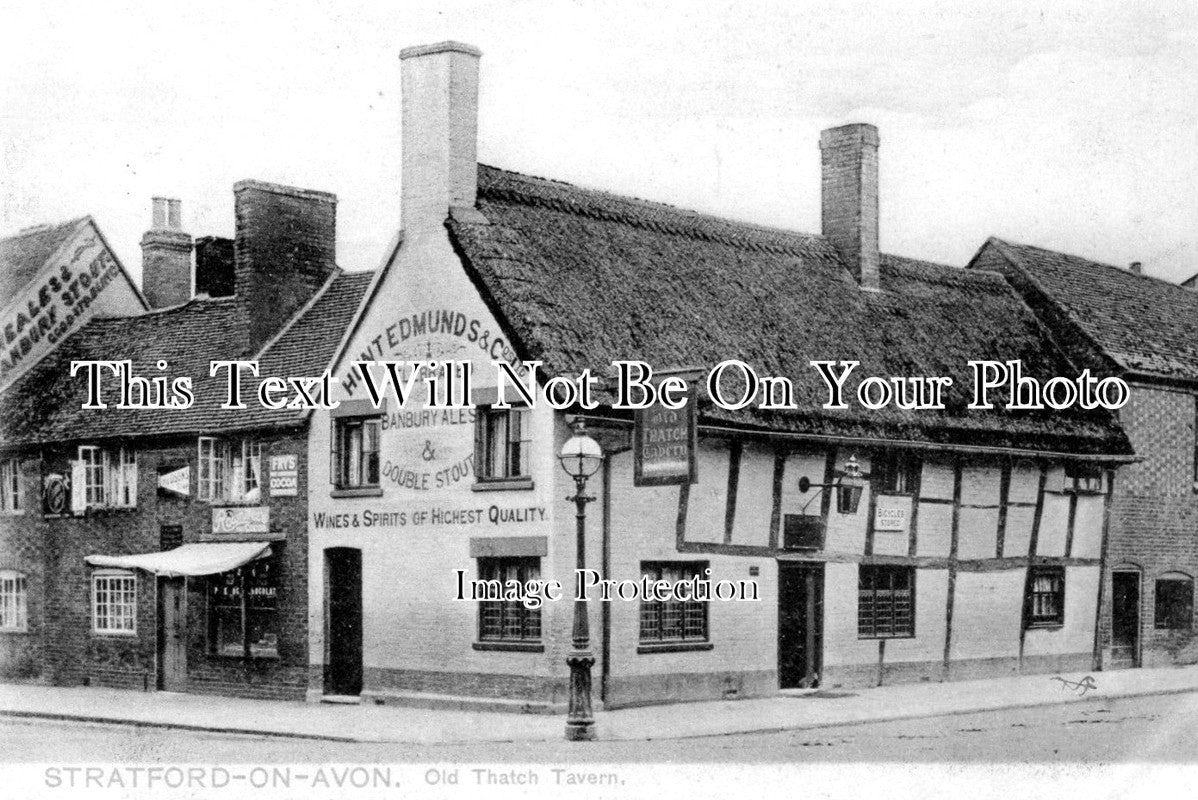 WA 2955 - The Old Thatch Tavern Pub, Stratford On Avon c1906