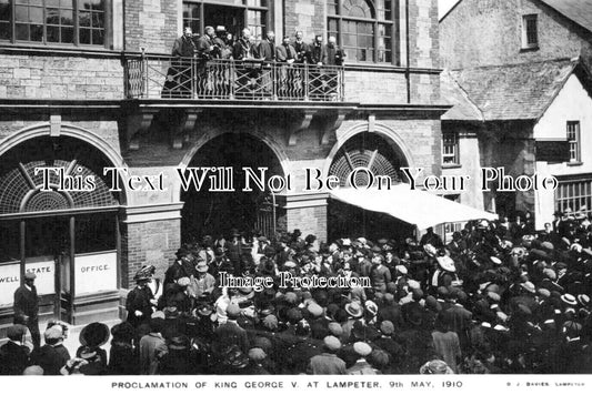 WL 3174 - Proclamation Of King George V, Lampeter, Wales 1910