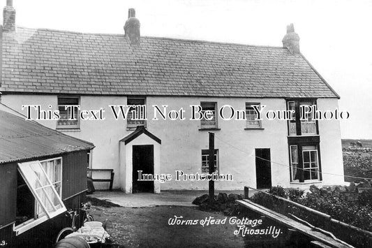WL 3192 - Worms Head Cottage, Rhossilly, Wales c1910