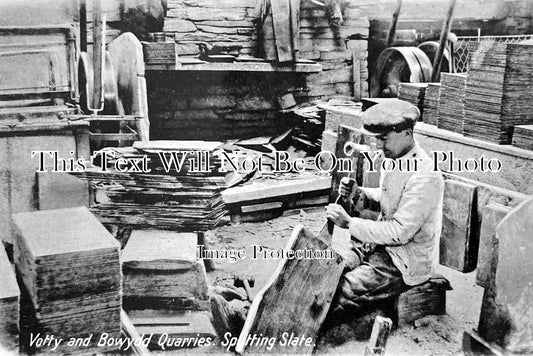 WL 3336 - Votty & Bowydd Quarry, Slate Splitting, Wales