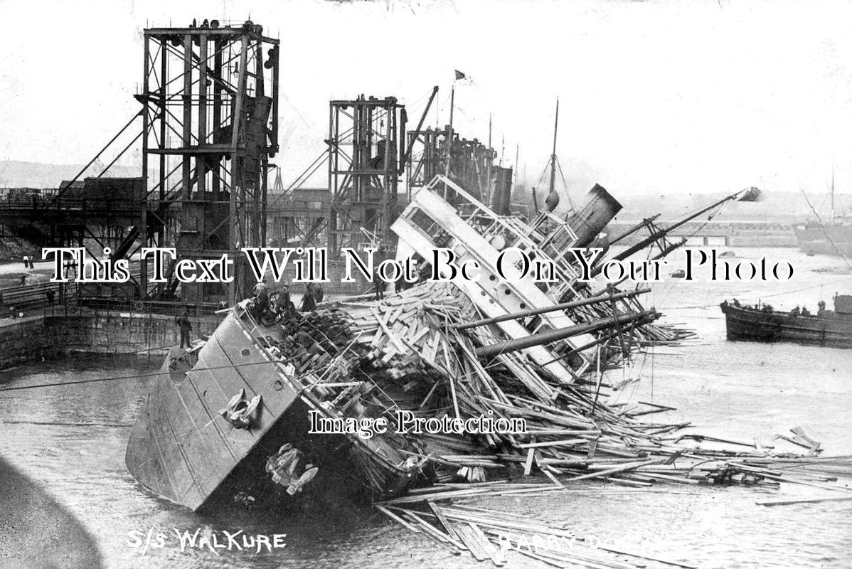 WL 3352 - SS Walkure Ship Disaster, Barry Docks, Wales 1908