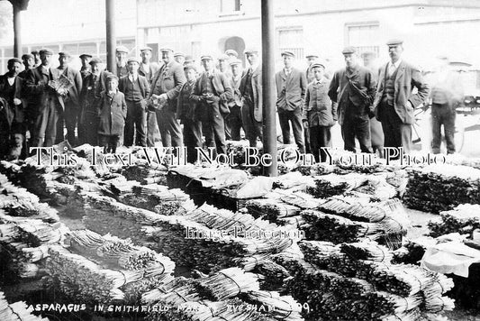 WO 1855 - Asparagus Sale, Smithfield Market, Evesham, 1909