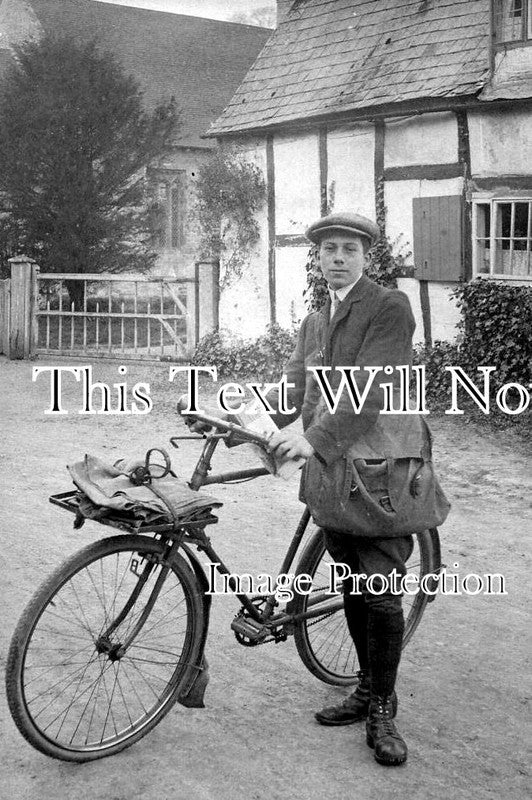 WO 1885 - Postboy Cyclist, Beckford, Worcestershire c1916