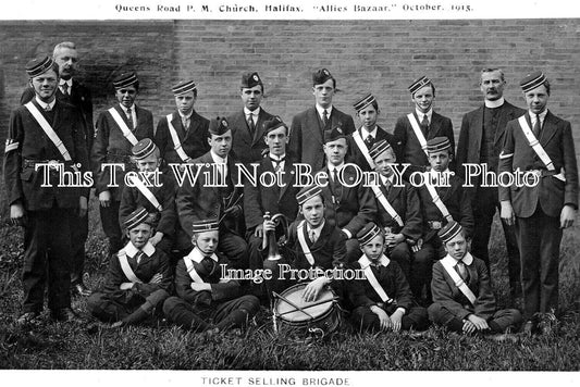 YO 13730 - Queens Road Church Boys Brigade, Halifax, Yorkshire 1915