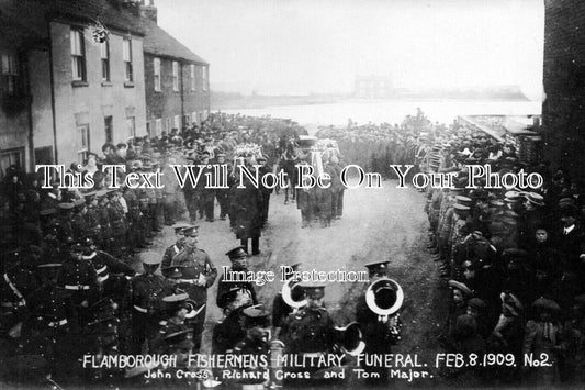 YO 13735 - Flamborough Fishermens Military Funeral, Yorkshire 1909