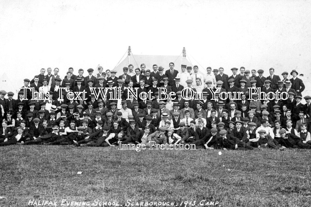 YO 13792 - Halifax Evening School Camp, Scarborough, Yorkshire 1913