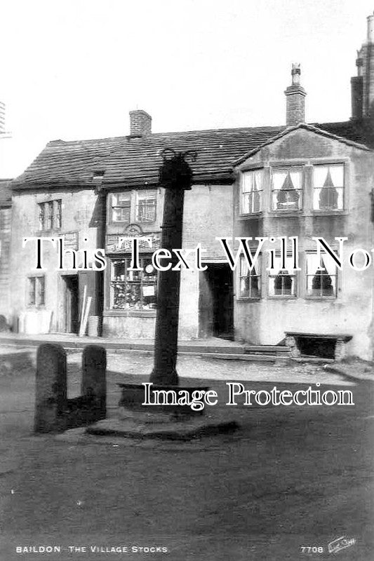 YO 13803 - The Village Stocks, Baildon, Yorkshire