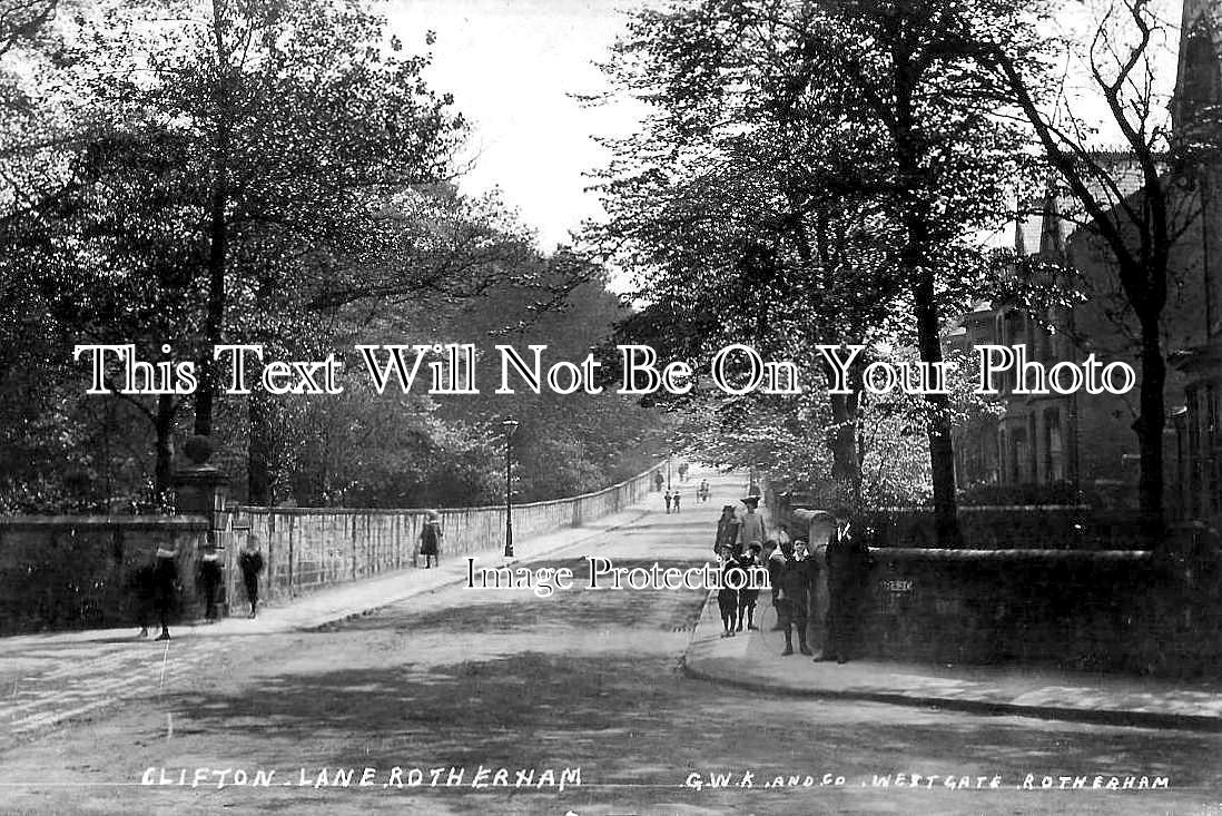 YO 13810 - Clifton Lane, Rotherham, Yorkshire c1906