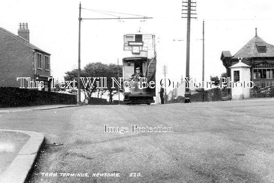 YO 13848 - Tram Car Terminus, Newsome, Huddersfield, Yorkshire