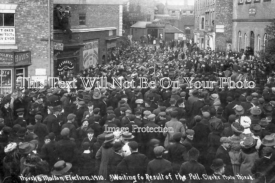 YO 13895 - Thirsk & Malton Election Poll Results, Yorkshire 1910