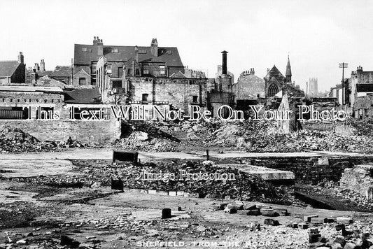 YO 13949 - Sheffield From The Moor, WW2 War Damage, Yorkshire