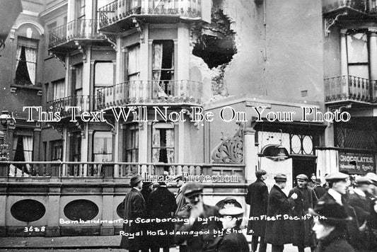 YO 13973 - Bombardment Of Scarborough, Royal Hotel, Yorkshire WW1