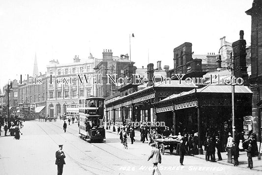 YO 14042 - High Street & Indoor Market, Sheffield, Yorkshire