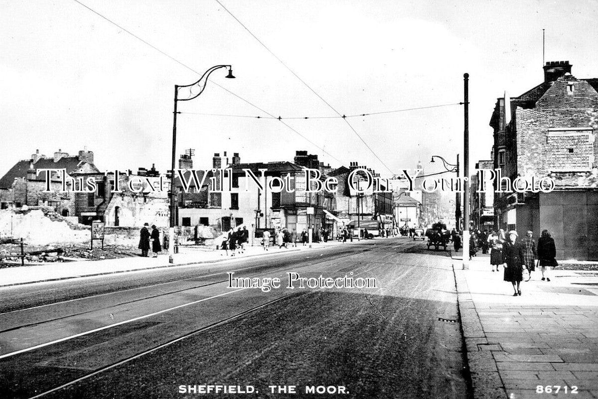 YO 14120 - WW2 War Damage, The Moor, Sheffield, Yorkshire