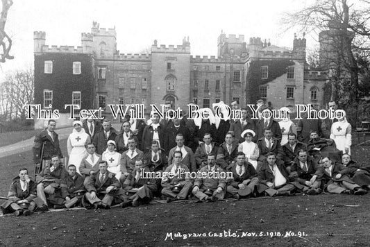 YO 14136 - Mulgrave Castle Military Hospital, Yorkshire 1918 WW1