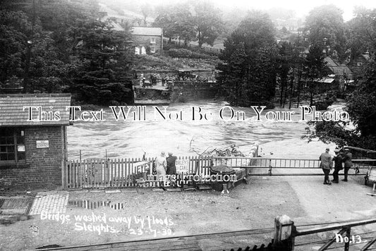 YO 14202 - Sleights Bridge Washed Away, Yorkshire 1930