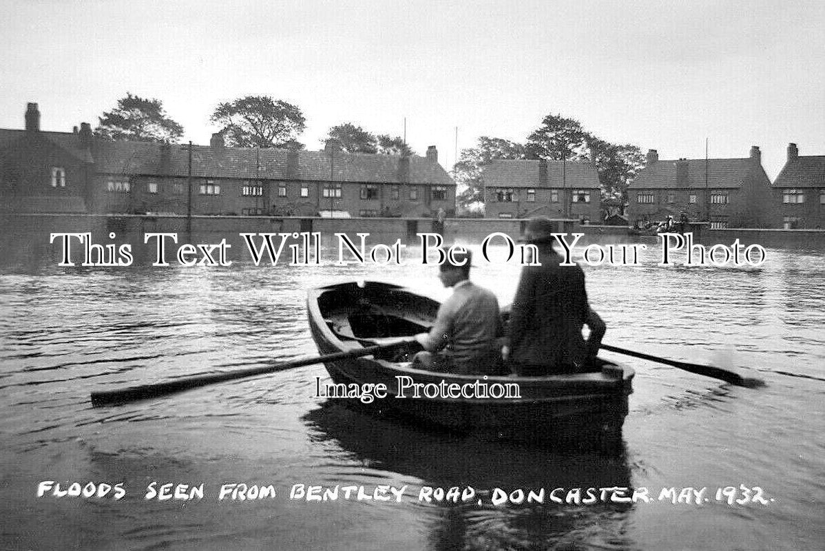 YO 14211 - Floods Seen From Bentley Road, Doncaster, Yorkshire 1932