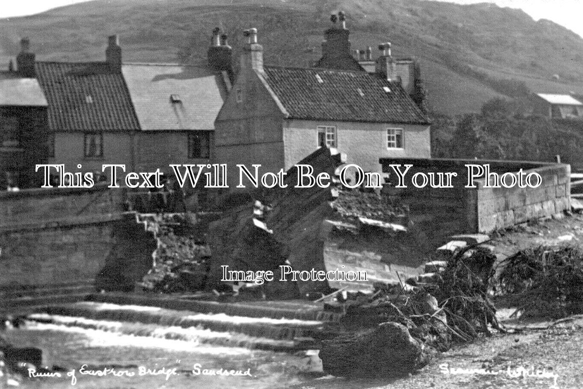 YO 14219 - Ruins Of Eastrow Bridge, Sandsend, Yorkshire c1910