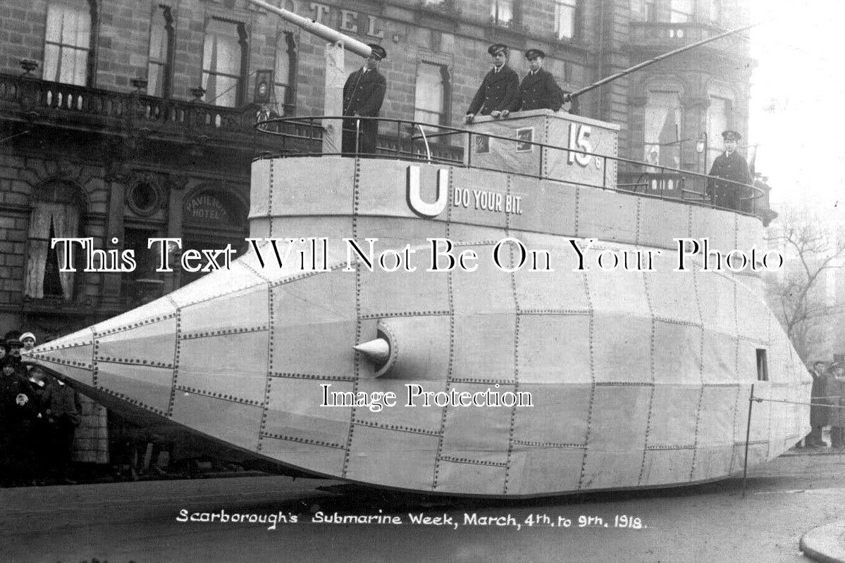 YO 14233 - Submarine Week, Scarborough, Yorkshire 1918 WW1