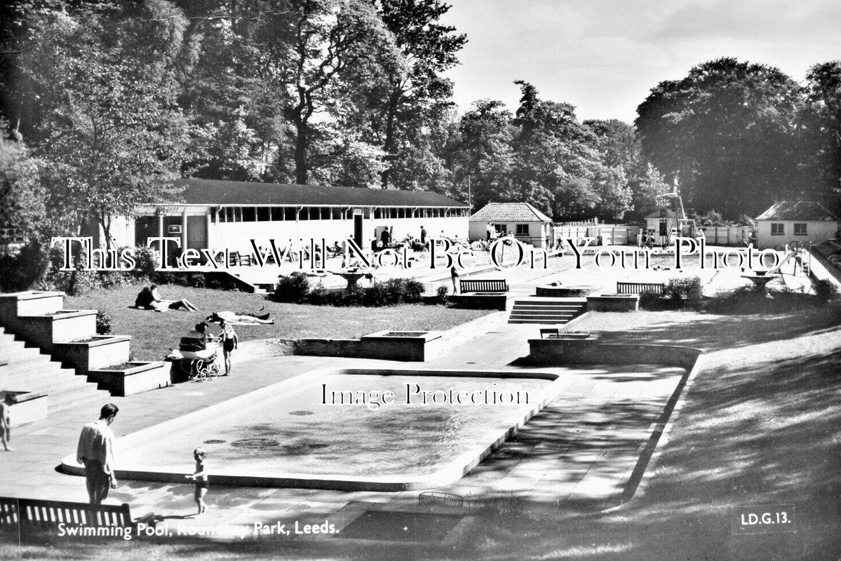 YO 14241 - Swimming Pool, Roundhay Park, Leeds, Yorkshire